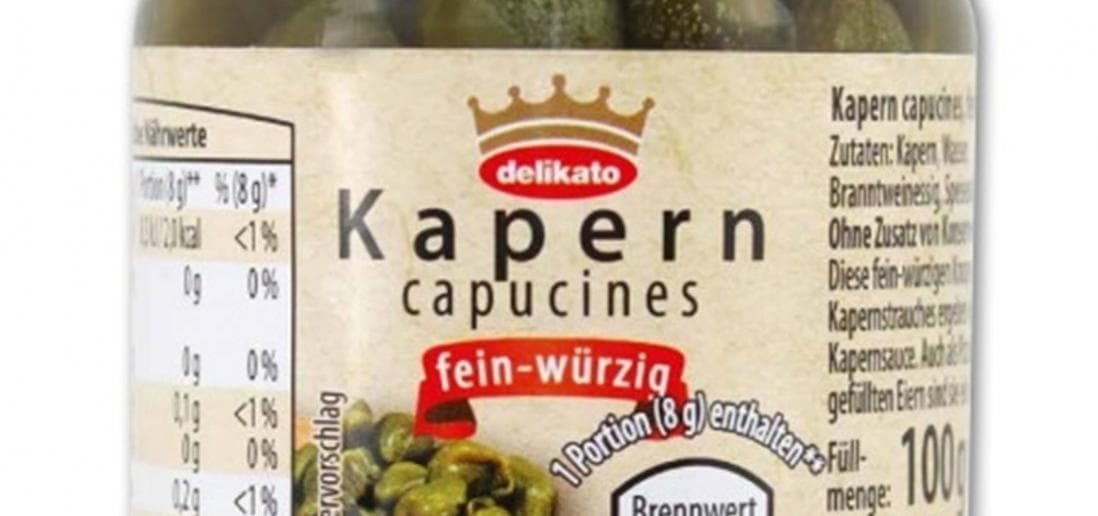 Warnung vor eingelegten Kapern