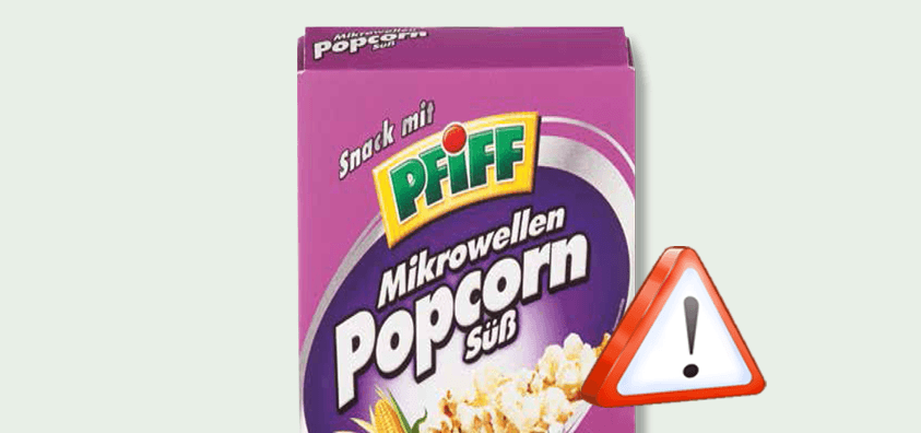 Warnung vor Mikrowellen Popcorn