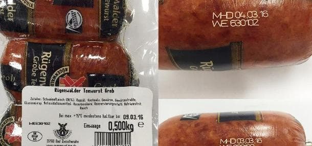 Warnung vor Rügenwalder grobe Teewurst