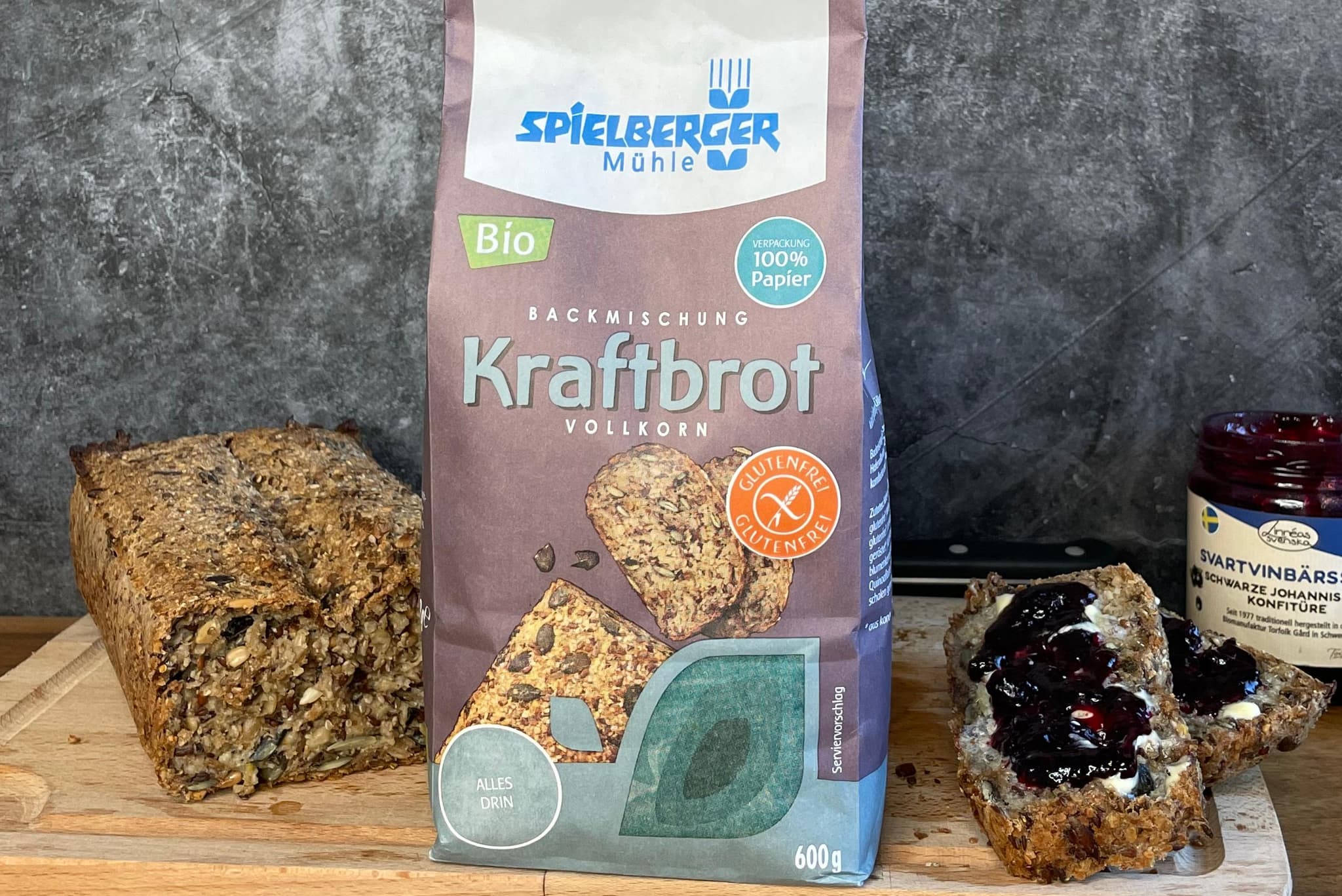 Vollkornbrot, kernig und glutenfrei