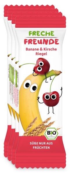 Produktbild: FF Bio Frecher Riegel Banane & Kirsche 4x23g