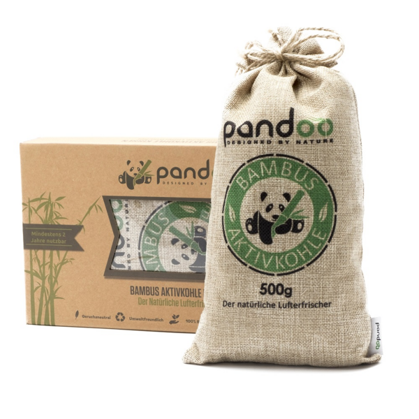 pandoo Luftentfeuchter Bambus Aktivkohle Kissen, natürlicher