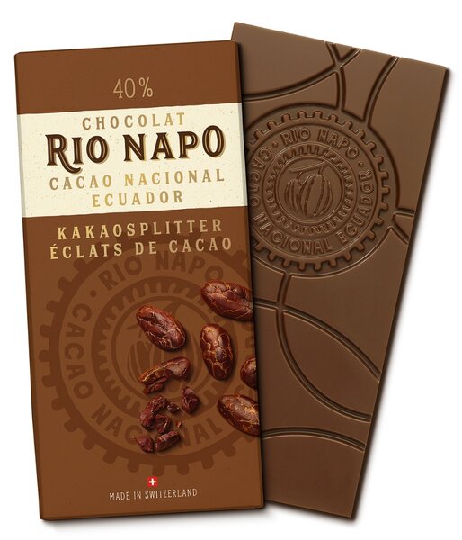 Rio Napo 40% mit gerösteten Kakaosplittern | bio123