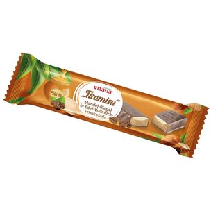 Bio-Tiramisu Riegel mit Vollmilch-Schokolade über