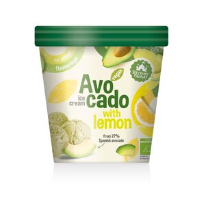 Avocado with lemon ice cream