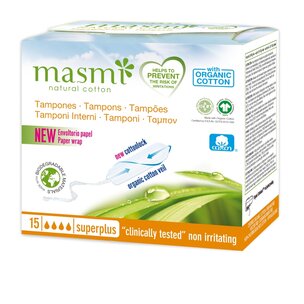 Bio Tampons Super Plus aus 100% GOTS Bio Baumwolle MASMI