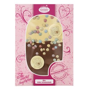 Bio-Kinderschokolade-Weiße/VM Schokolade,dekoriert
