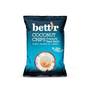 Bio Kokosnuss-Chips  mit gesalzenem Karamell ,  Bett’r, 40g