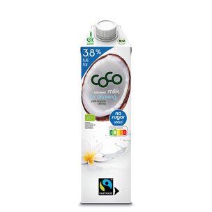 Coco Milk for Drinking Pur 3,8% 1000ml 
