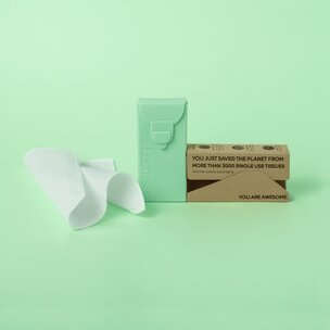 LastTissue, die nachhaltige Alternative zu herkömmlichen Taschentüchern (Grün)