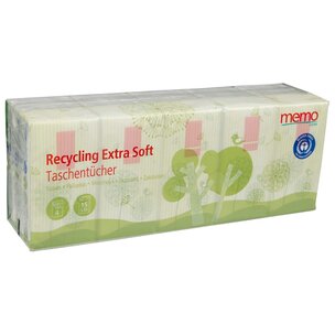 memo 15x10 Taschentücher Recycling extra soft, 4-lagig