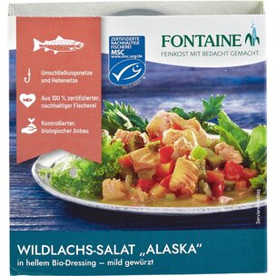 Wildlachs-Salat Alaska in hellem Bio-Dressing - mi