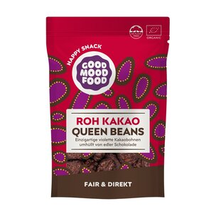 Roh Kakao Queen Beans - violette Kakaobohnen umhüllt von edler Schokolade