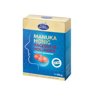 Bio Manuka Honig Hagebutte-Holunder Bonbons