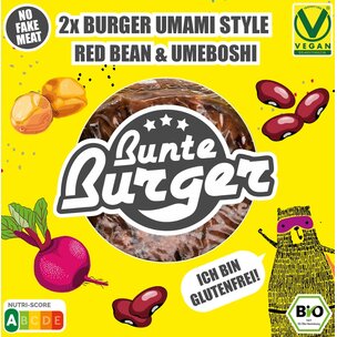 Burger Umami Style Red Bean & Umeboshi 2x90g - Bio-veganer Burger Bratling 