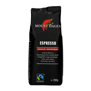 Espresso, gemahlen, entkoffeiniert