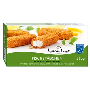 Seelachs-Fischstäbchen in Biopanade