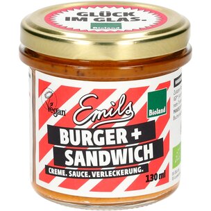 Emils Burger- und Sandwichcreme. Sauce. Bioland, rein pflanzlich 130 ml