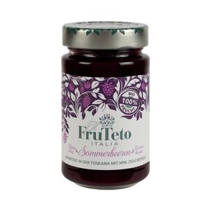 FruTeto Italia 100% Sommerbeeren Bio-Fruchtaufstriche 250g. Fruchtanteil 100%.