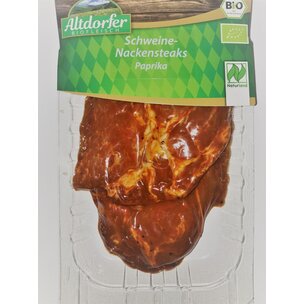 Bio Schw.Nackensteak mariniert Paprika