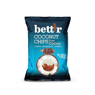 Bio Kokosnuss-Chips mit Kakaopulver,  Bett’r, 40g