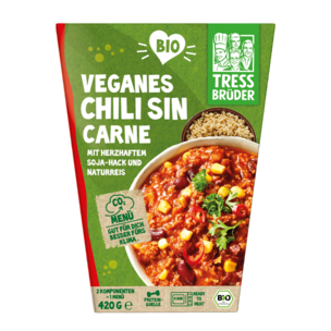 veganes Bio Chili sin Carne mit Soja und Naturreis