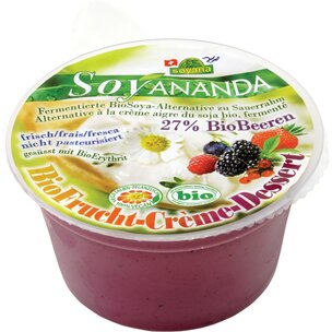 Soyananda Frucht-Crème-Dessert Beeren auf der Basis von Sauerrahm, bio