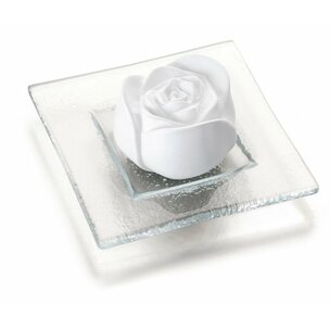 Duftstein Rosenblüte mit Glasteller