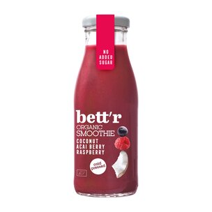 Bett'r Smoothie raspberries, acai and coconut