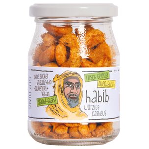 Habib - geröstete Bio-Cashews orientalisch im Pfandglas