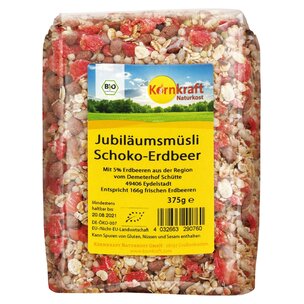 Jubiläumsmüsli Schoko-Erdbeer