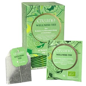 Creano Wellness Tee Bio Kräuter-Grünteemischung aromatisiert 40g (20x 2g)