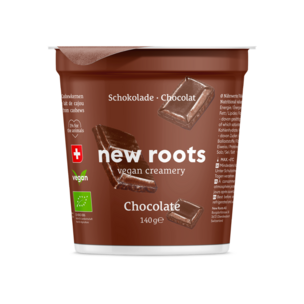 Pflanzliche Alternative zu Schokoladenjoghurt