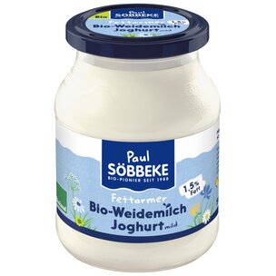 Bio Weidemilch fettarmer Naturjoghurt mild