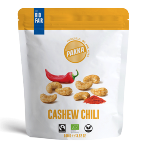 Cashews geröstet mit Chili, Bio & Fairtrade, 100g