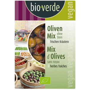 Oliven-Mix ohne Stein mariniert 