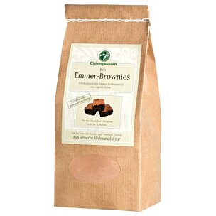 Emmer-Brownies, Backmischung für Brownies