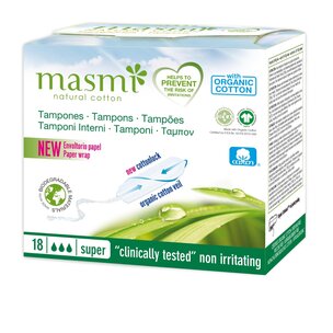 Bio Tampons Super aus 100% GOTS Bio Baumwolle MASMI