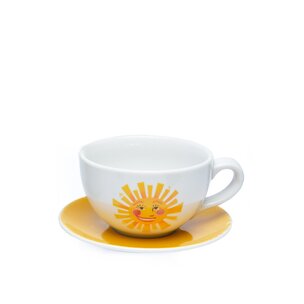 Porzellan Sonne Teetasse mit Untertasse