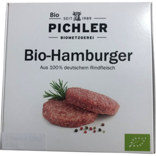 Bio-Hamburger, rein Rind, tiefgefroren