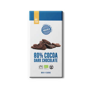 Dunkle Schokolade, 80%, Bio & Fairtrade, 80g