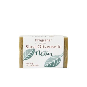 FINigrana Aleppo Seife Olive mit Bio Shea Butter, Natur, 100g rechteckig