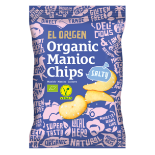 el origen Bio Maniok Chips mit Meersalz, 60g