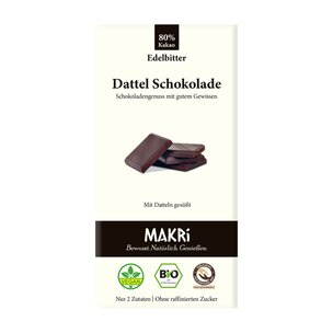 Dattel Schokolade - Edelbitter 80%