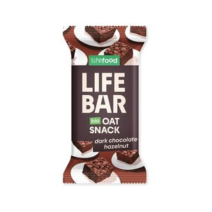 Lifebar Oat Snack Dunkle Schokolade Haselnuss BIO 