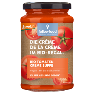 Bio Tomaten Creme Suppe mit Süßkartoffel