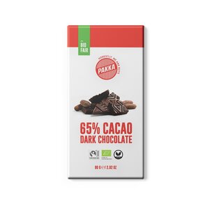 Dunkle Schokolade, 65%, Bio & Fairtrade, 80g