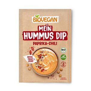 My hummus dip, pepper chili, organic
