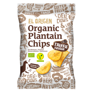 el origen Bio Kochbananen Chips mit Trüffel-Geschmack, 80 g