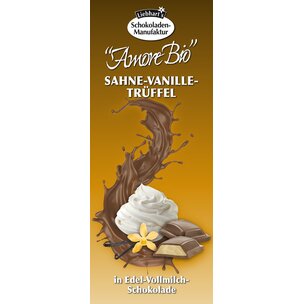 Bio-Sahne-Vanille-Trüffel in Edel-Vollmilch Schokolade